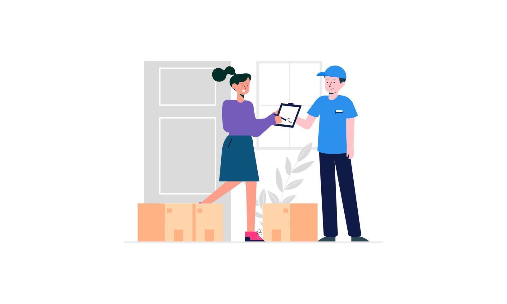 Delivery service, delivery fast shipping concept illustration vector