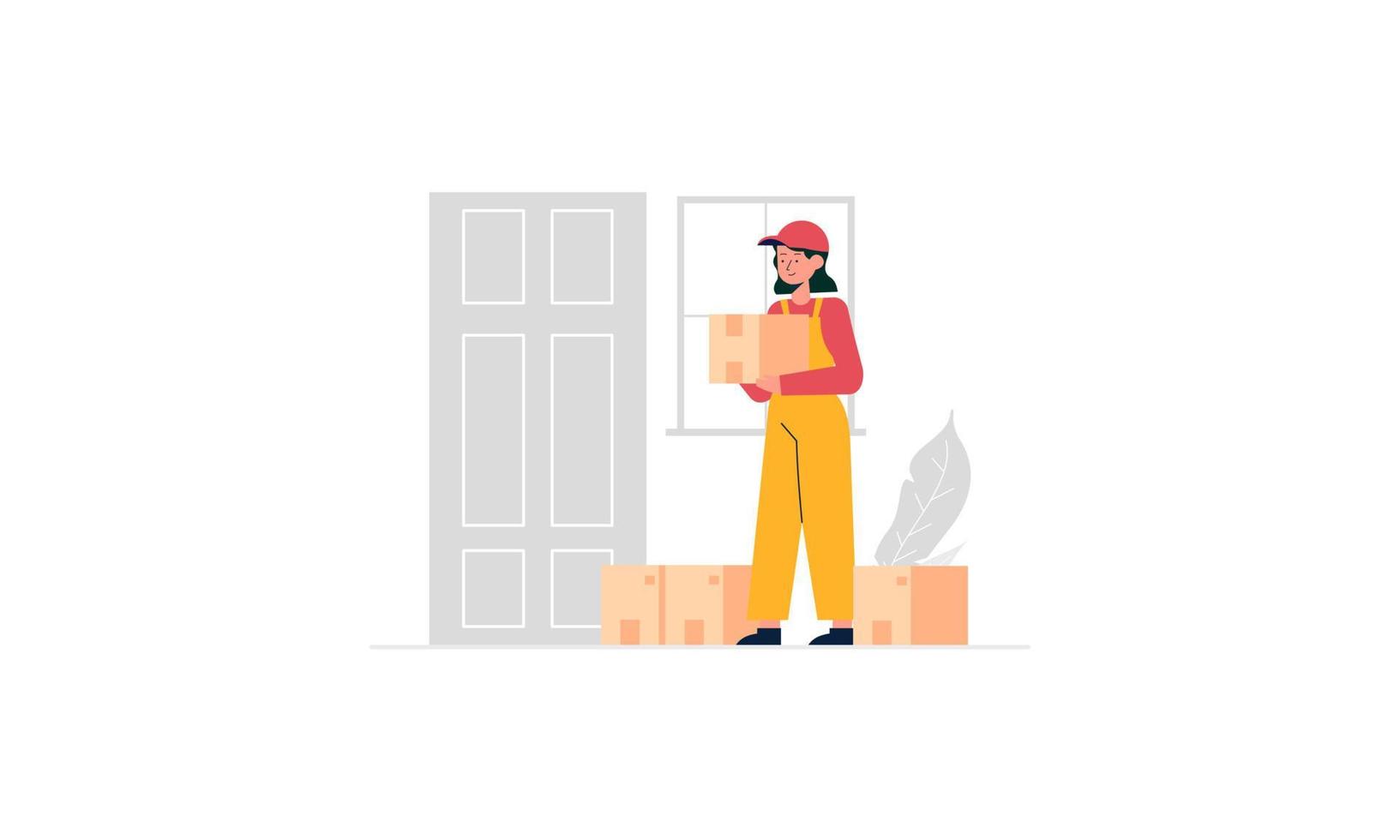 servicio de entrega, ilustración de concepto de envío rápido de entrega vector