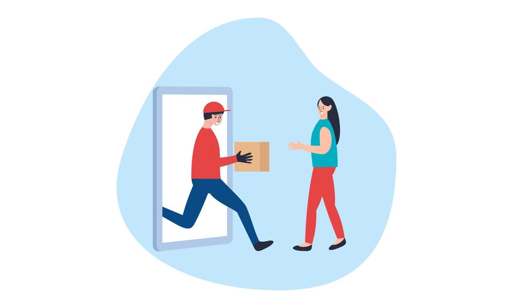 Delivery service, delivery fast shipping concept illustration vector