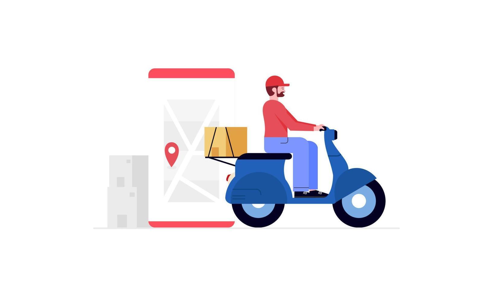 Delivery service, delivery fast shipping concept illustration vector