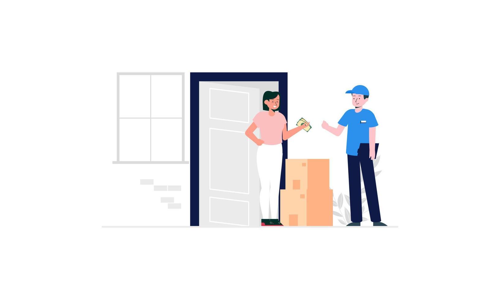 Delivery service, delivery fast shipping concept illustration vector