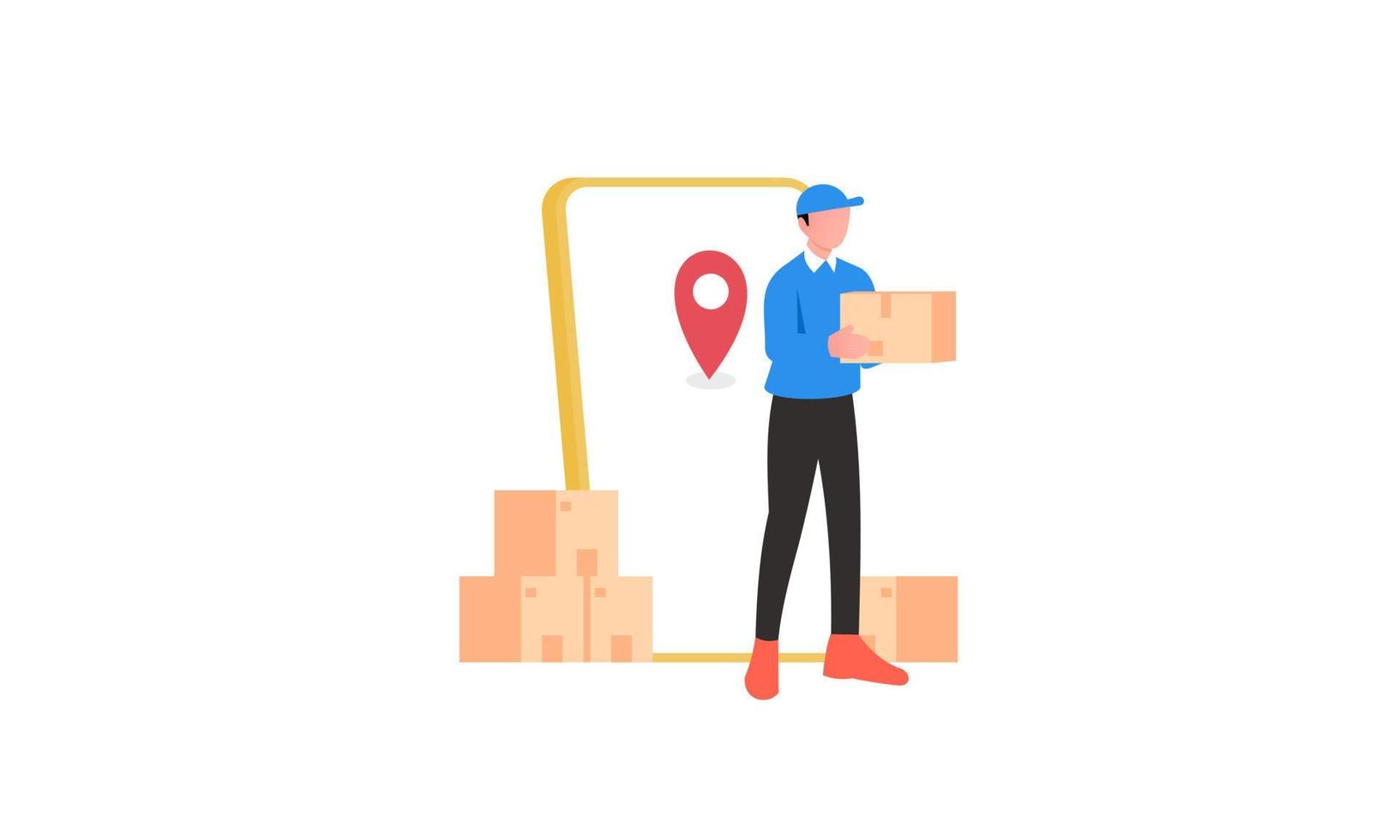 Delivery service, delivery fast shipping concept illustration vector