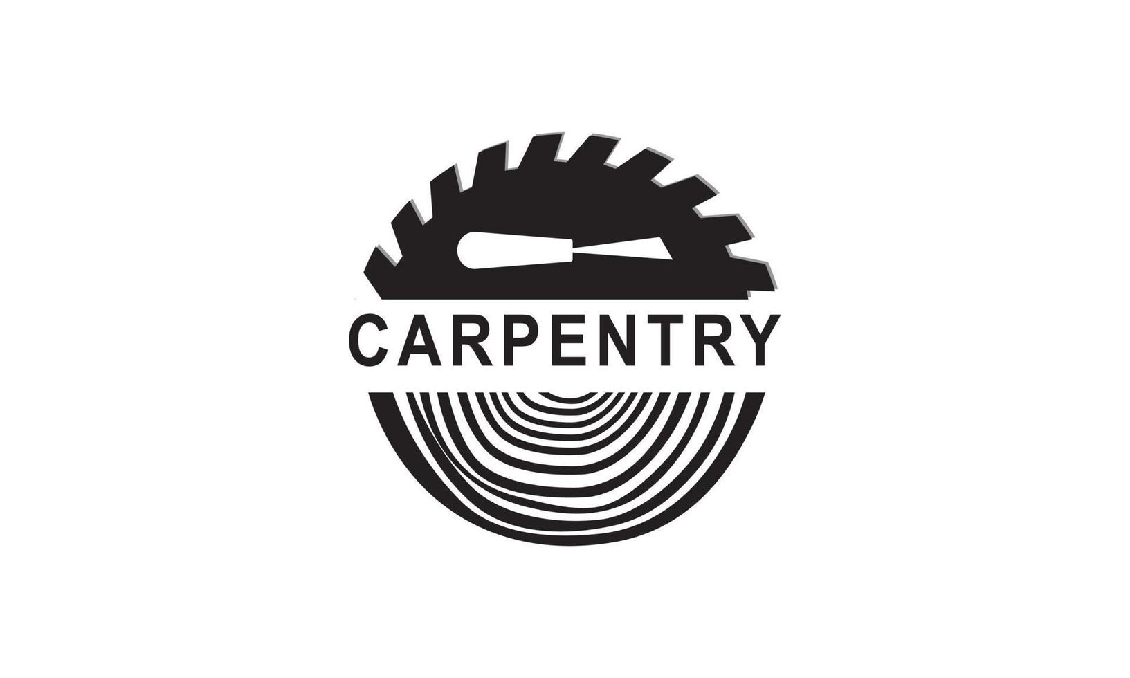 Carpentry workshop and woodwork logo vector