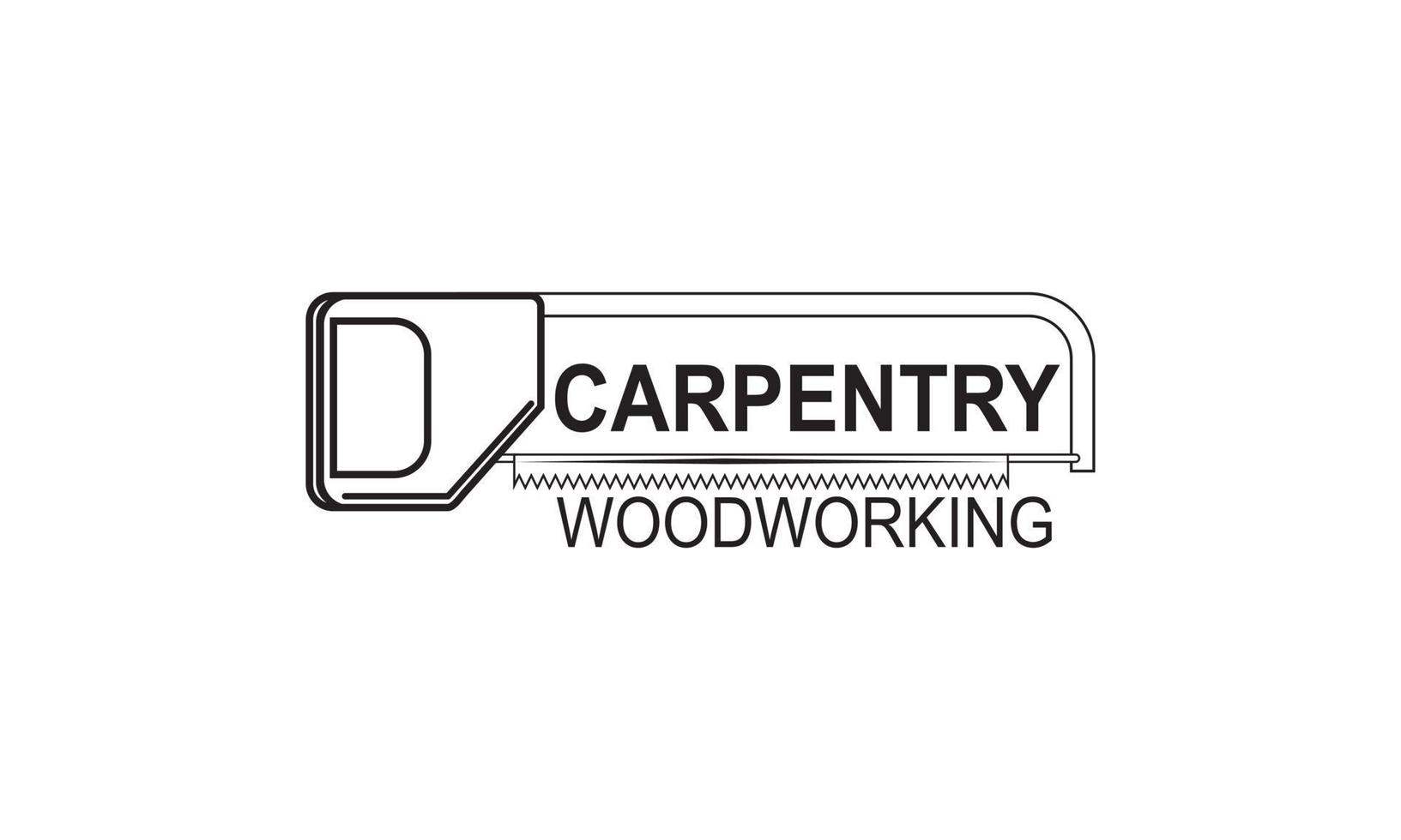 Carpentry workshop and woodwork logo vector