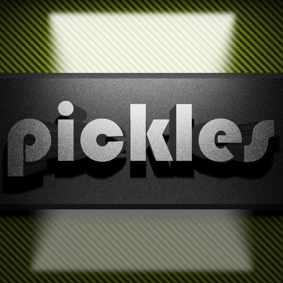 pickles word of iron on carbon photo