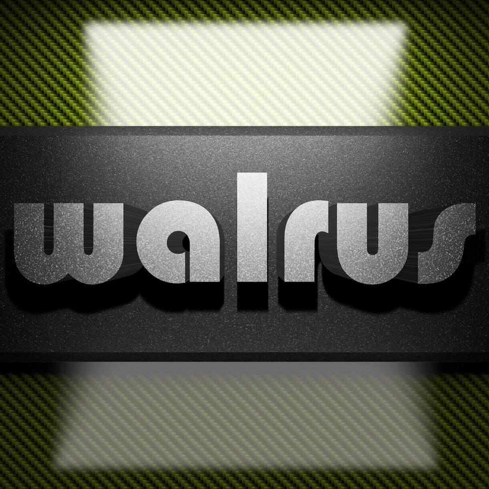 walrus word of iron on carbon photo