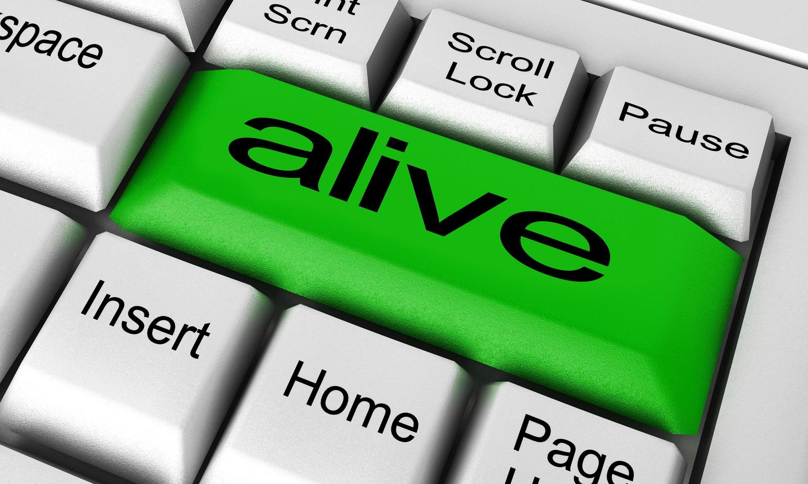 alive word on keyboard button photo