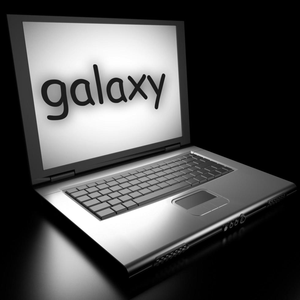 galaxy word on laptop photo