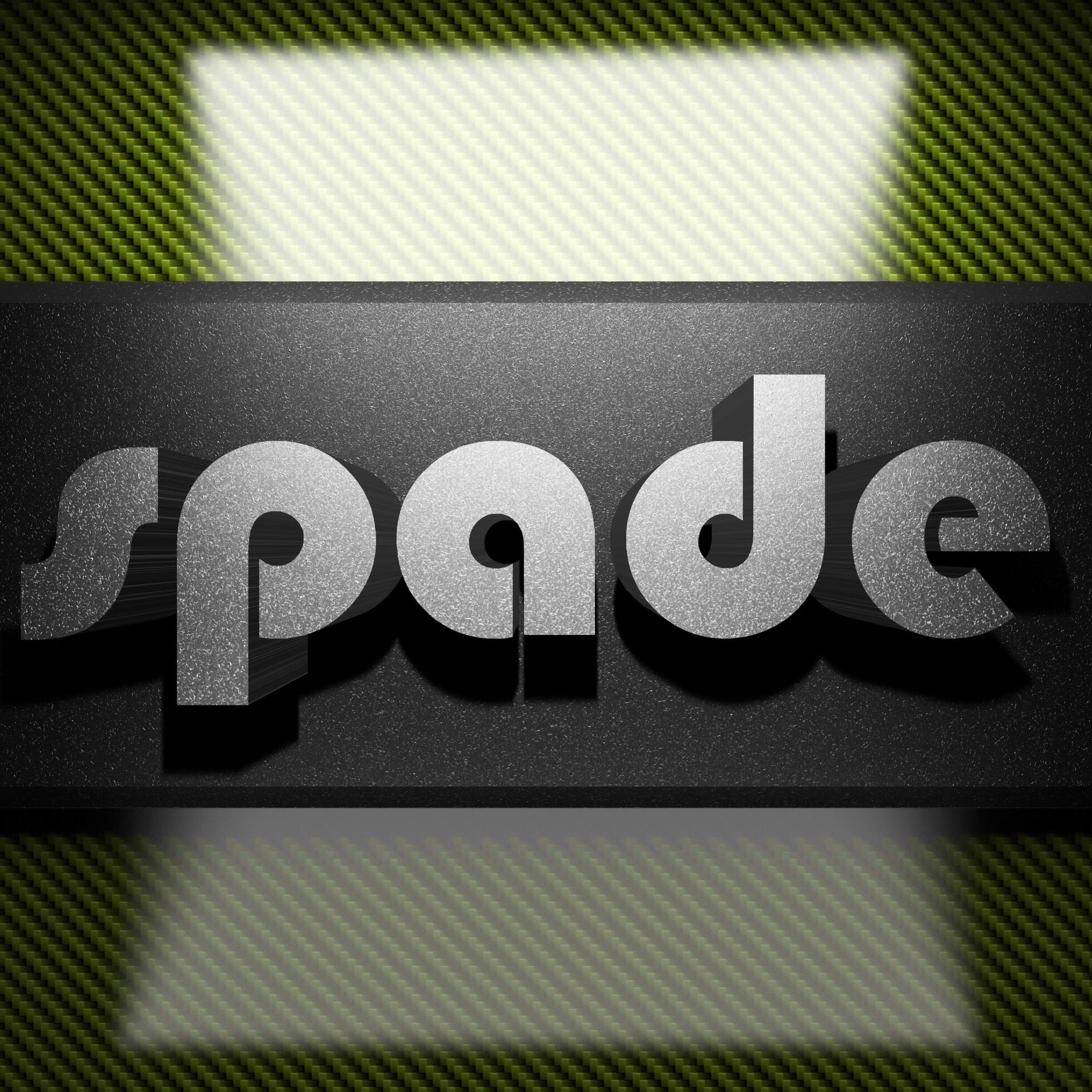 spade word of iron on carbon 7613871 Stock Photo at Vecteezy