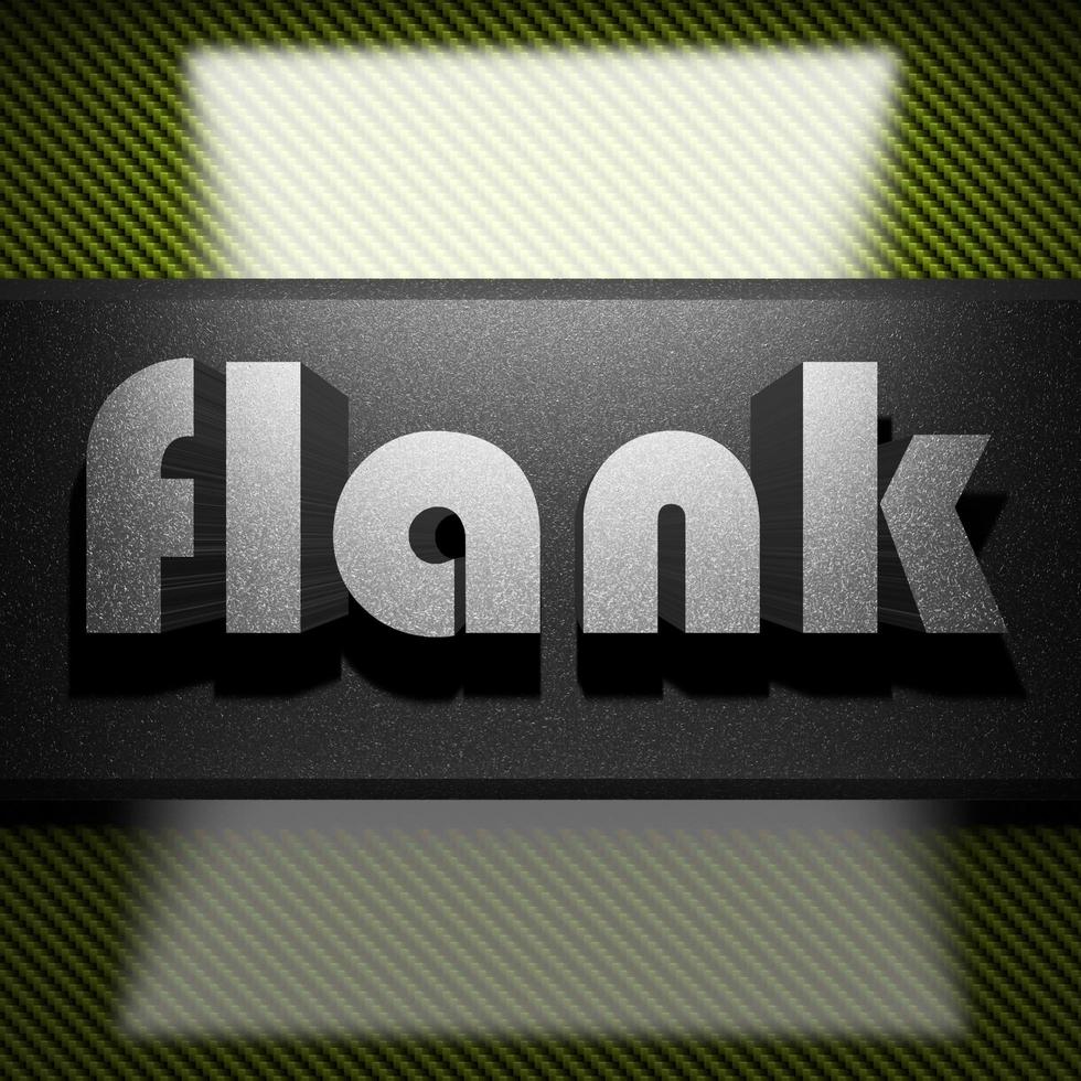 flank word of iron on carbon photo