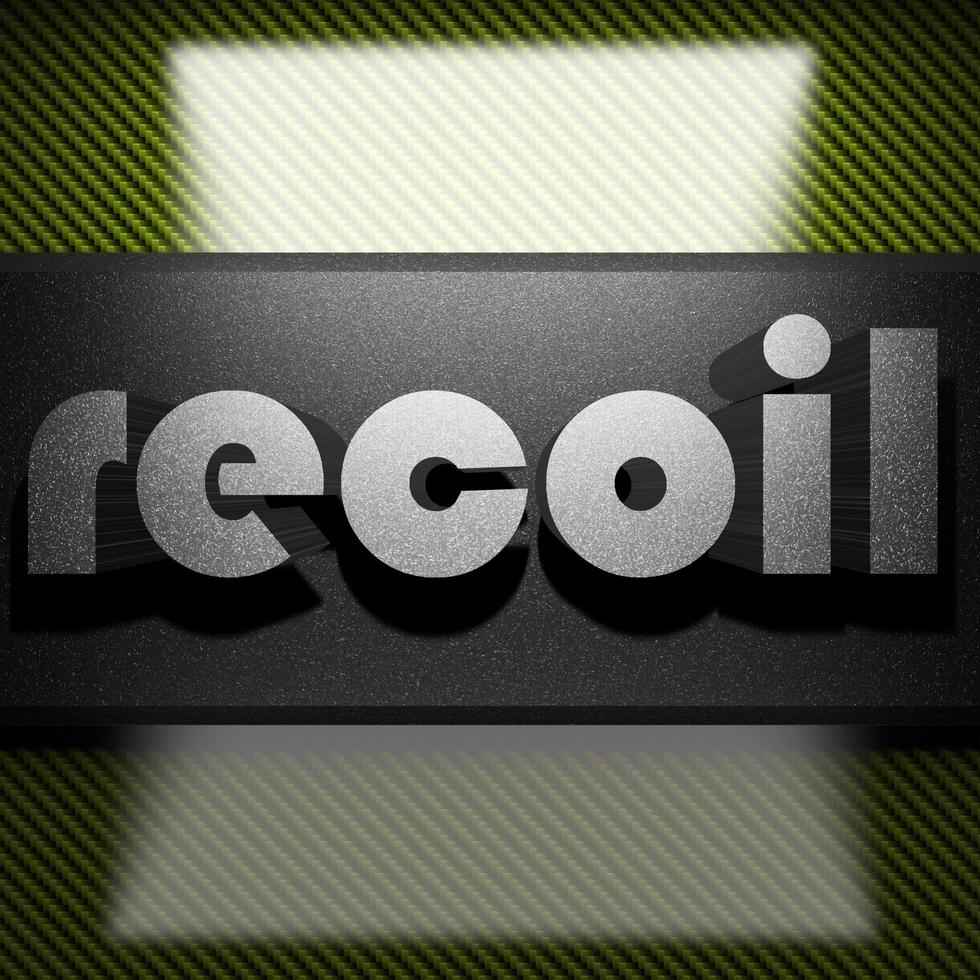 recoil word of iron on carbon photo