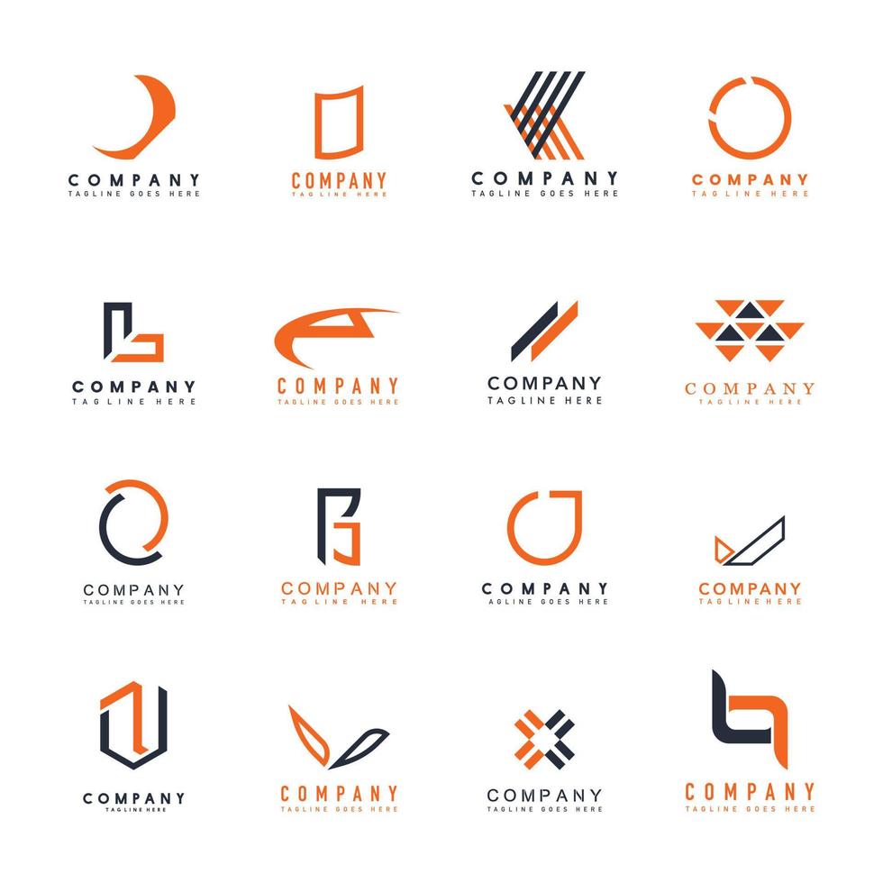 Set of Company logo design ideas 7615032 Vector Art at Vecteezy