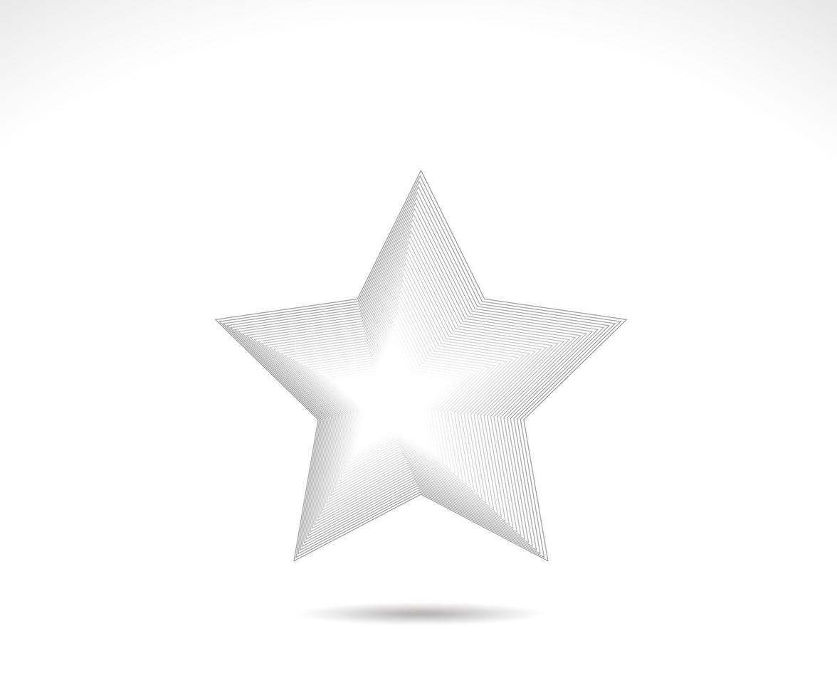 Star logo. Star lined icon, sign, symbol, Flat design, button, web
