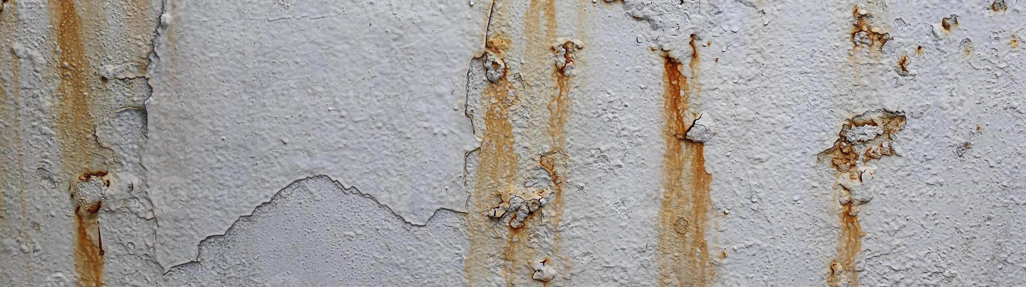 Panoramic grunge metal texture. Empty rusty or metal surface texture. Old metal iron panel. photo