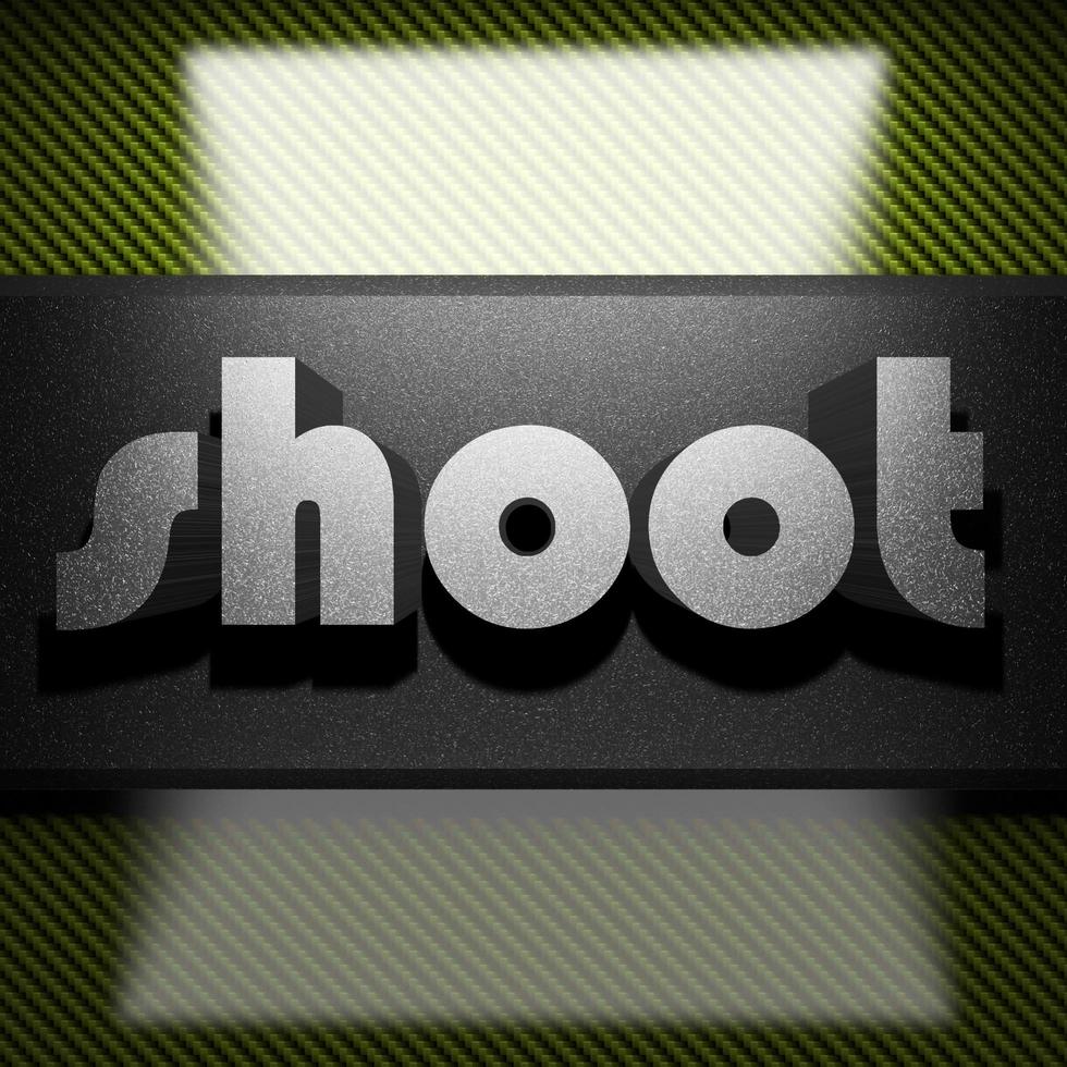 shoot word of iron on carbon photo