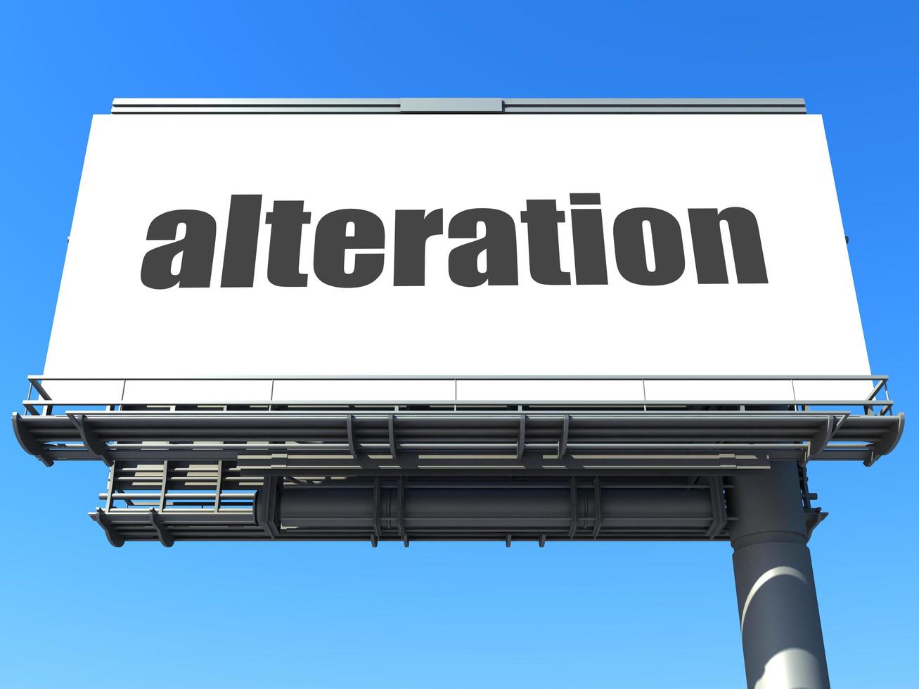 alteration word on billboard photo