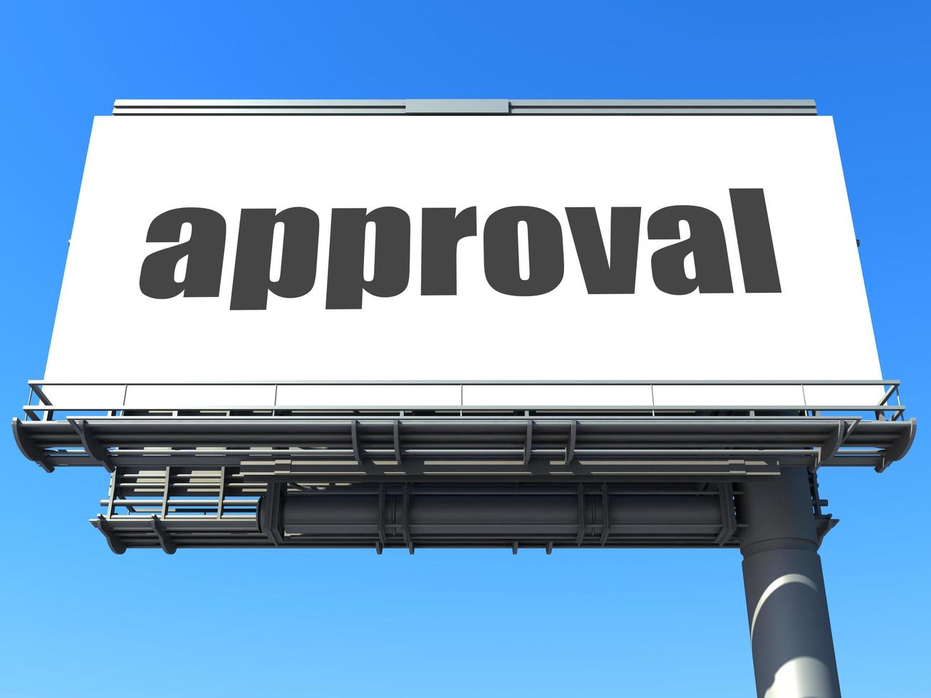 approval word on billboard photo