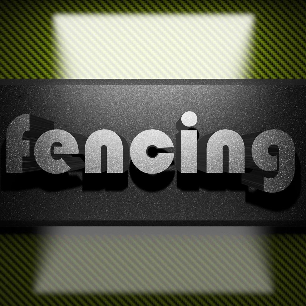 fencing word of iron on carbon photo