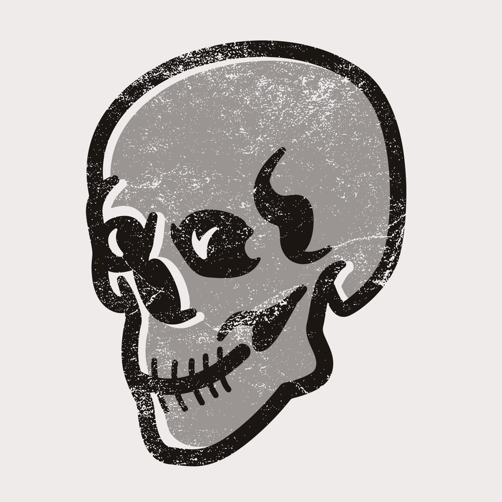 diseño vintage de cabeza de calavera vector