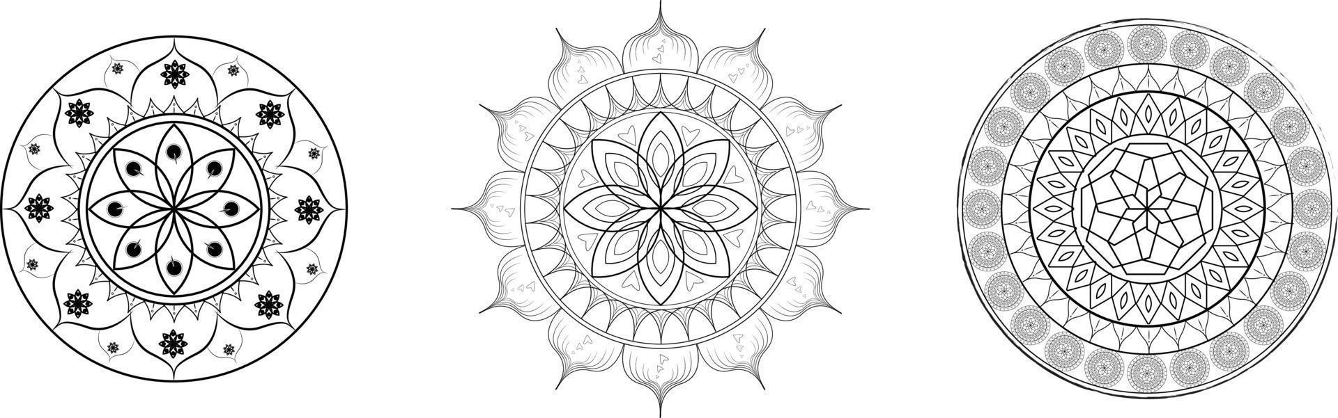 Mandala modern 3 design vector