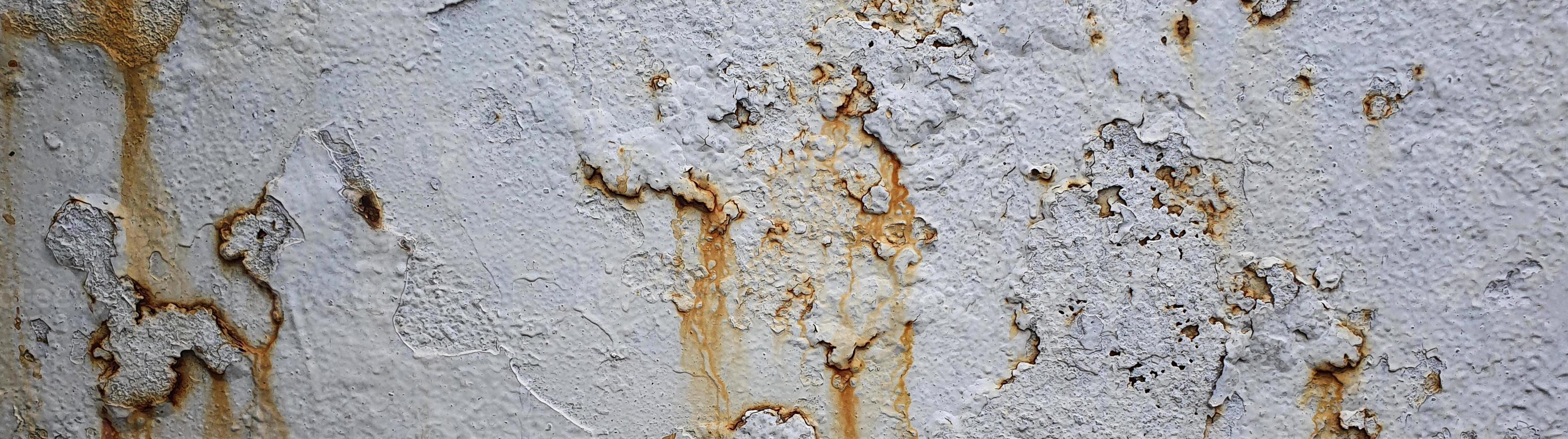 Panoramic grunge metal texture. Empty rusty or metal surface texture. Old metal iron panel. photo