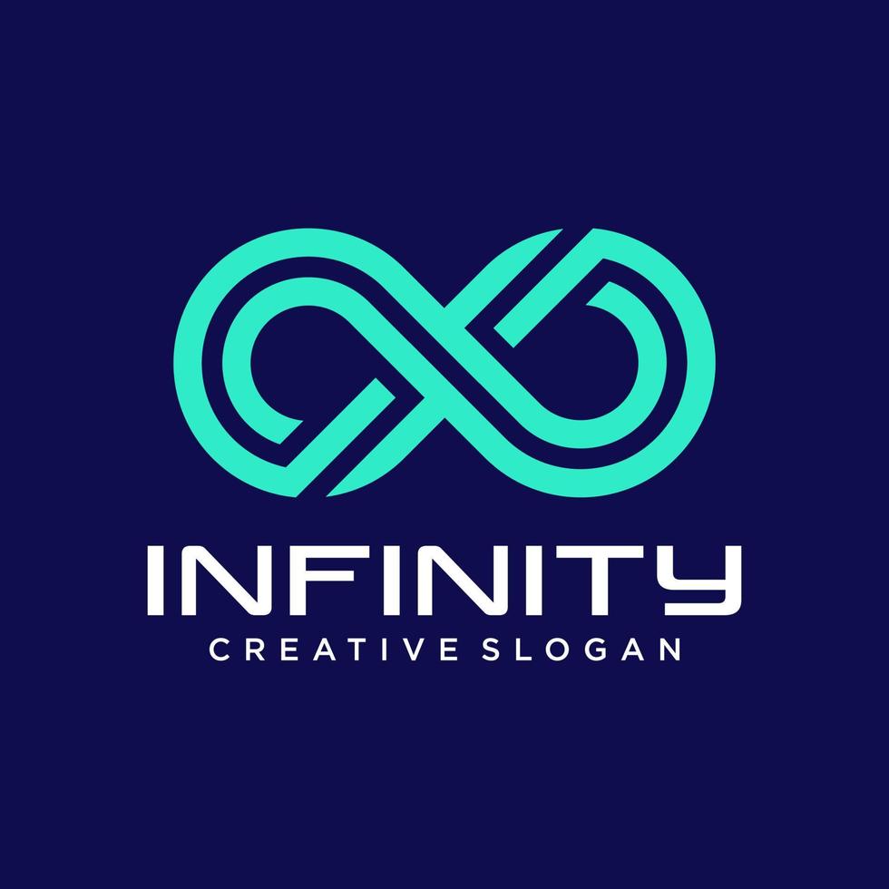 plantilla de vector de diseño de logotipo infinito creativo