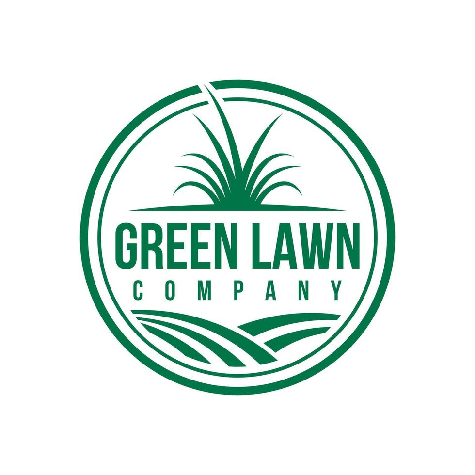 Lawn Care Logo. Lawn Services Logo Vector Template