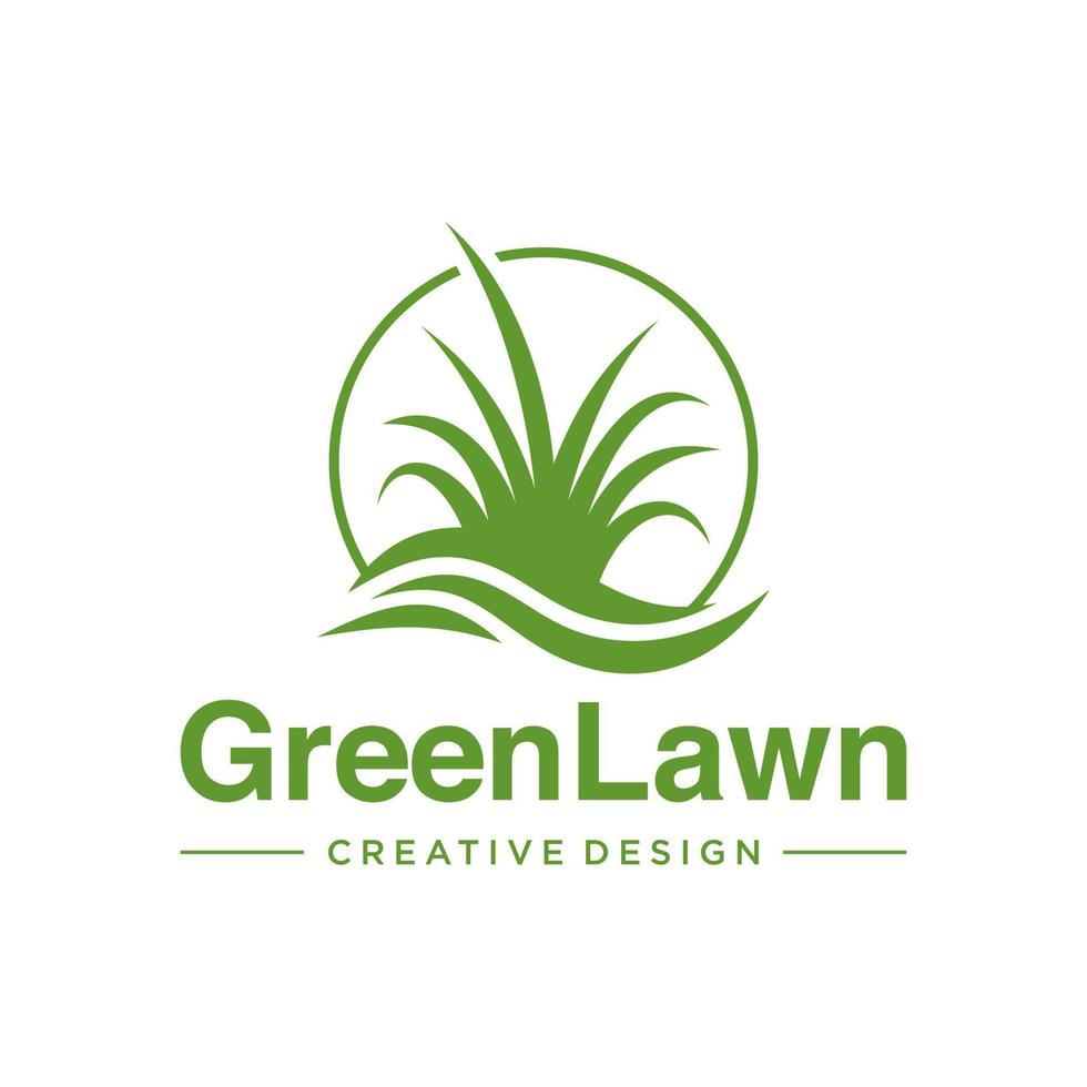 Lawn Care Logo. Lawn Services Logo Vector Template