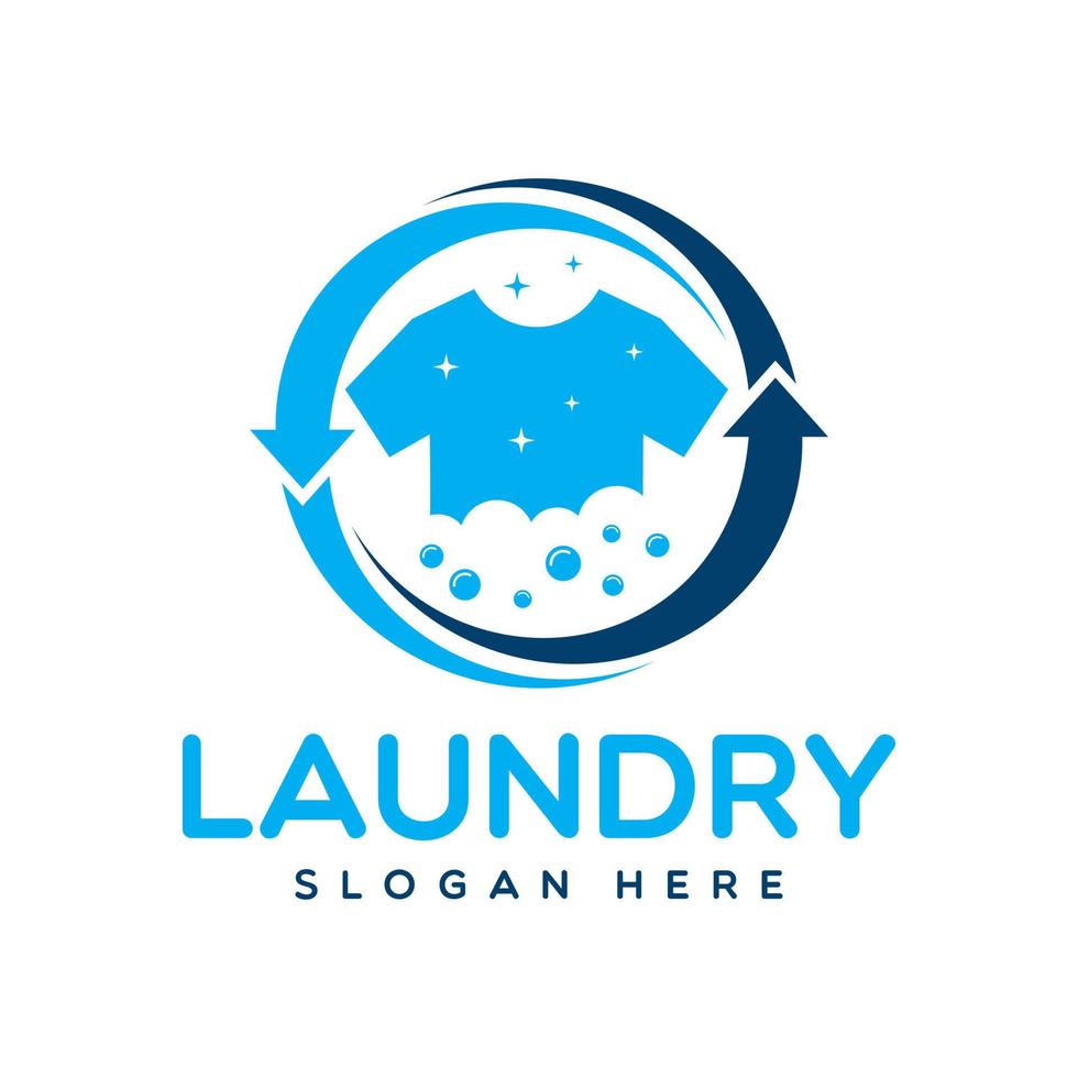 Laundry Logo Design Vector Template, Emblem, Concept Design, Creative Symbol, Icon