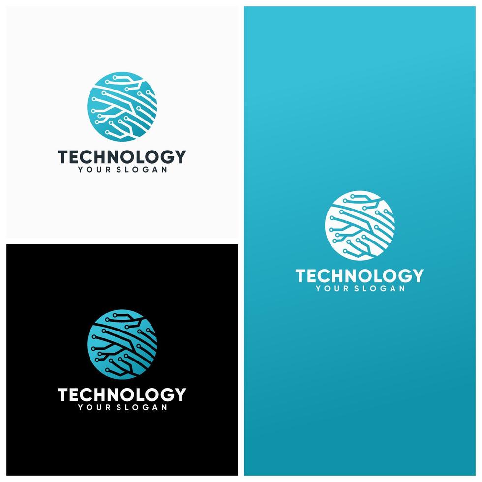 Abstract technology logo template vector icon