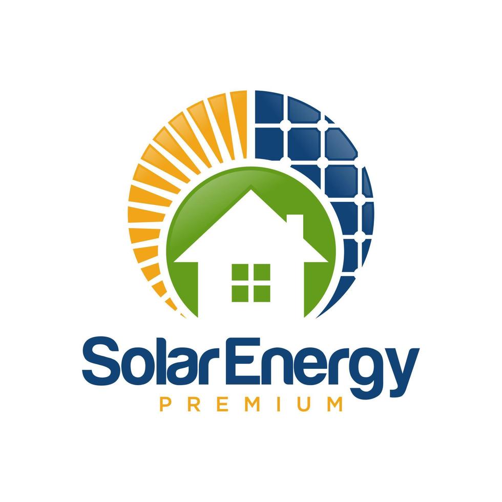 Creative Solar Energy Logo Design Vector Template