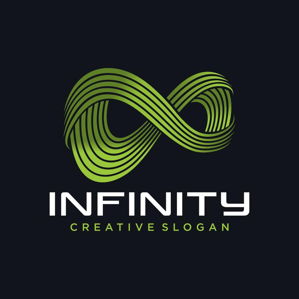 plantilla de vector de diseño de logotipo infinito creativo