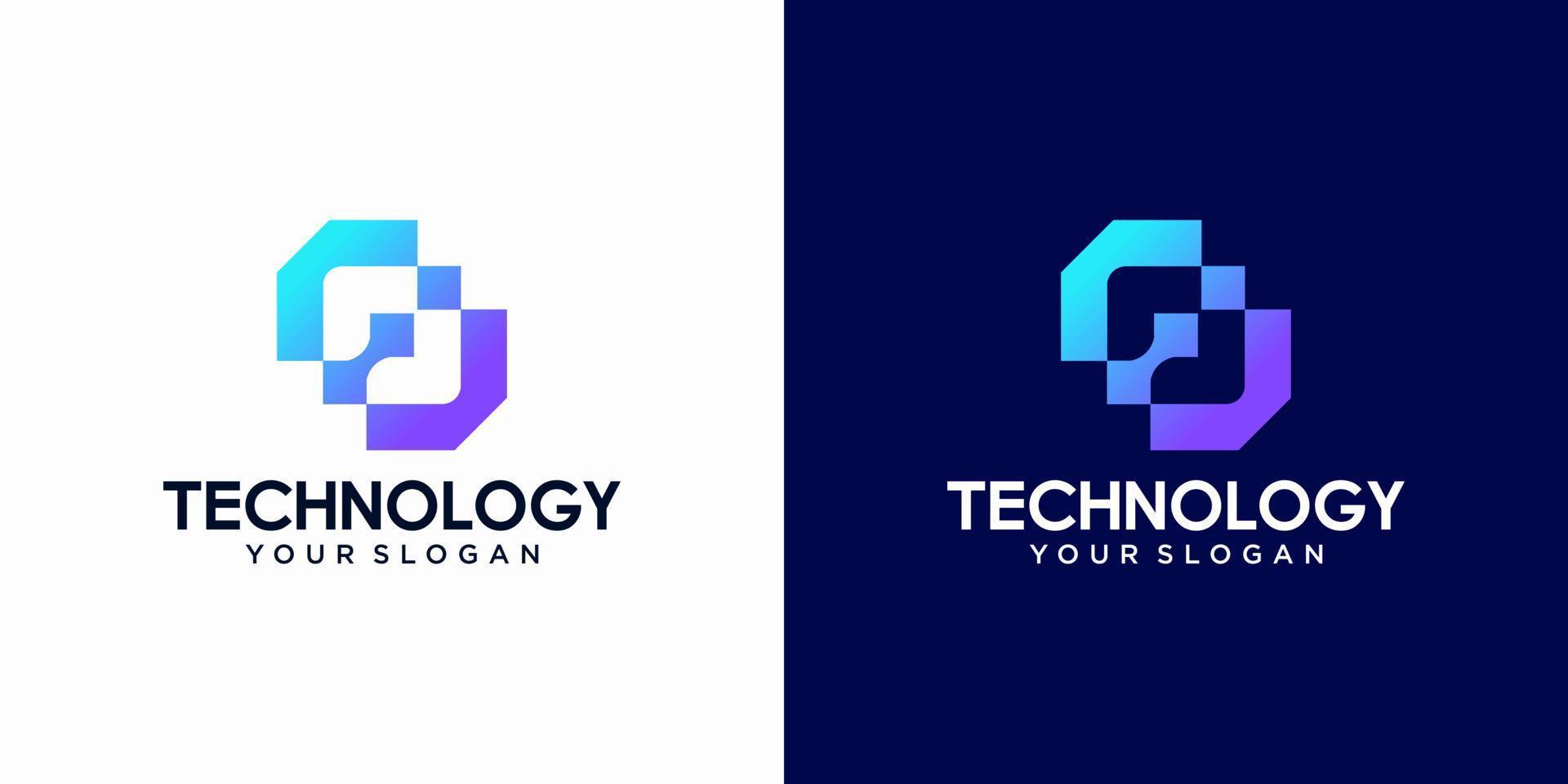 Abstract technology logo template vector icon