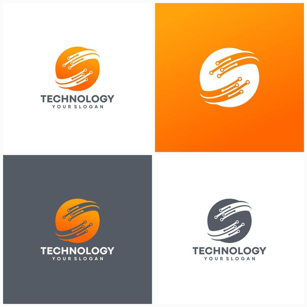 Abstract technology logo template vector icon