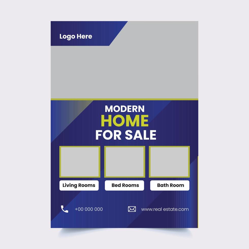 real estate flyer design post vector