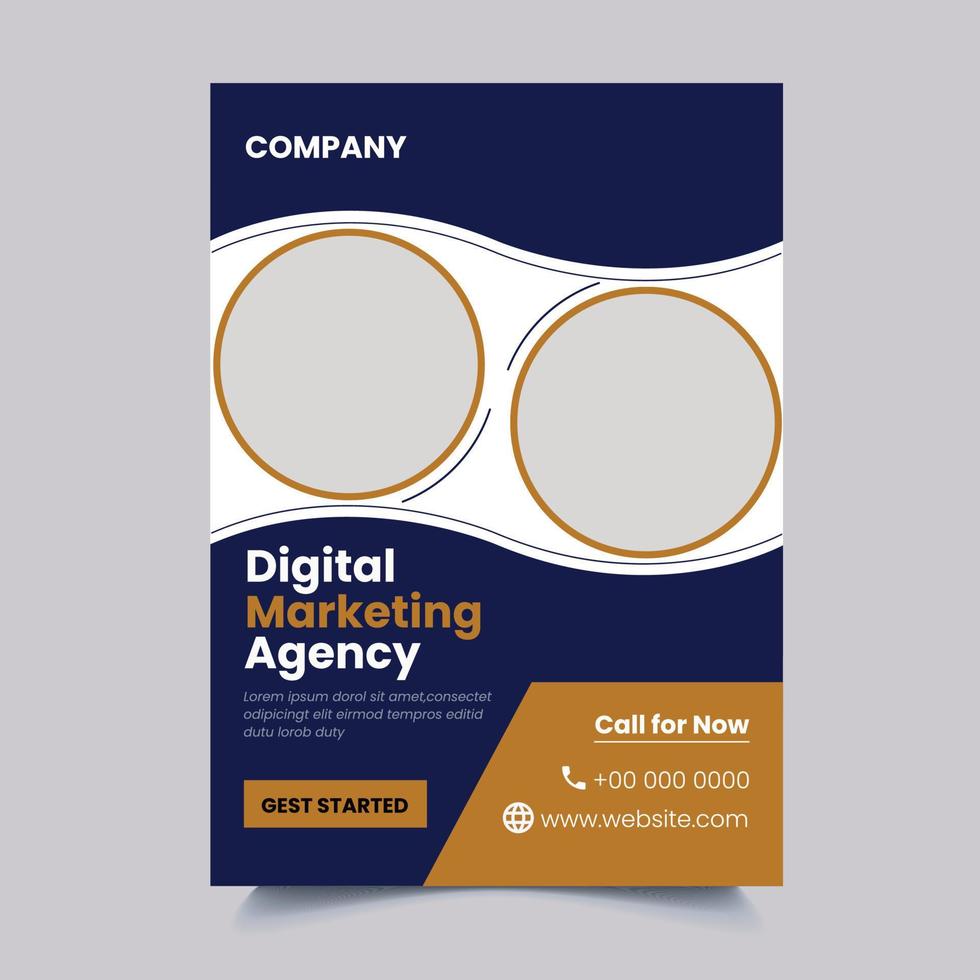 digital marketing flyer design template vector
