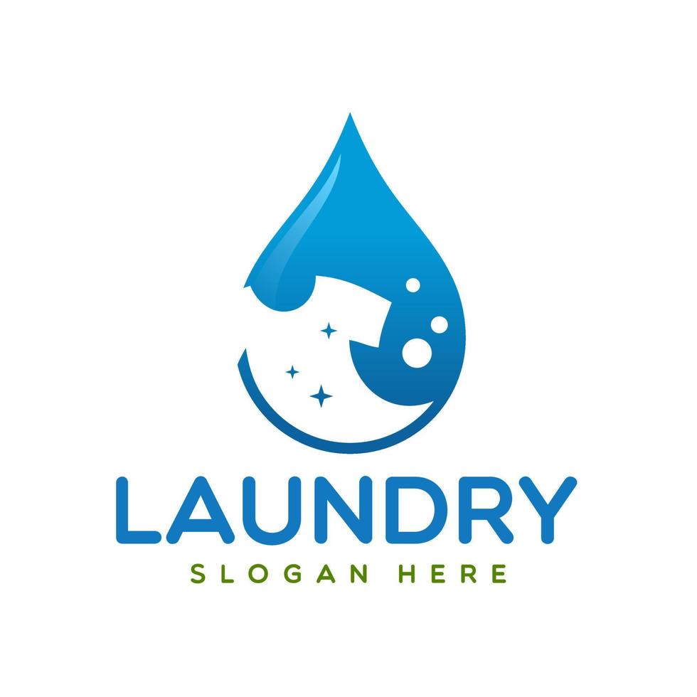 Laundry Logo Design Vector Template, Emblem, Concept Design, Creative Symbol, Icon