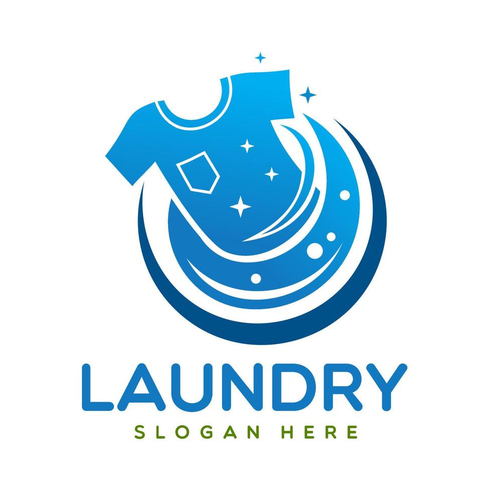 Laundry Logo Design Vector Template, Emblem, Concept Design, Creative ...