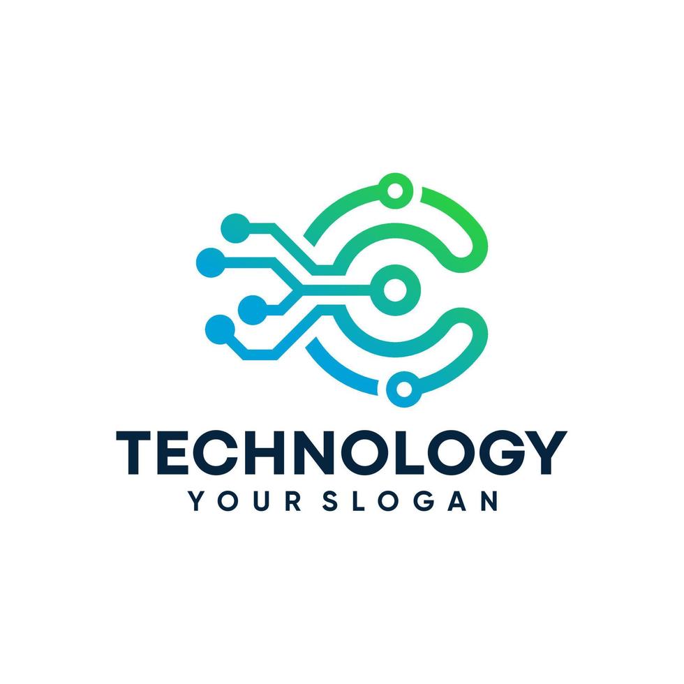 Colorful Digital Technology Logo Design Vector Template