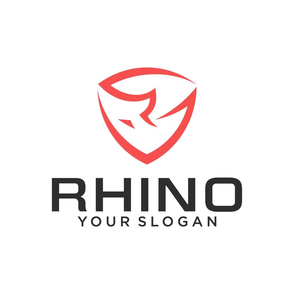 Abstract Rhino Logo Design Template vector