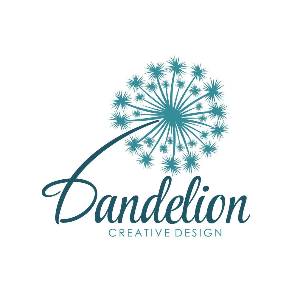 Dandelion Flower Logo Icon Design Template vector