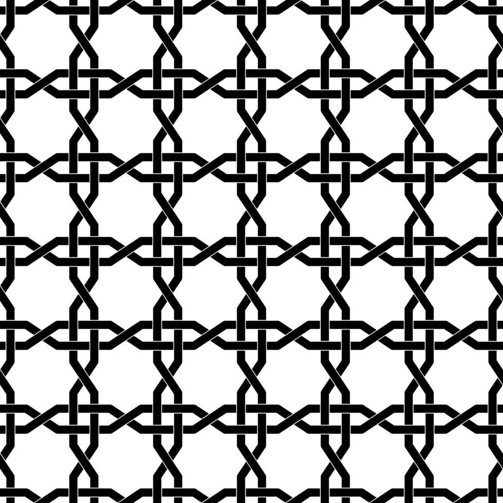 black white arabic seamless pattern vector