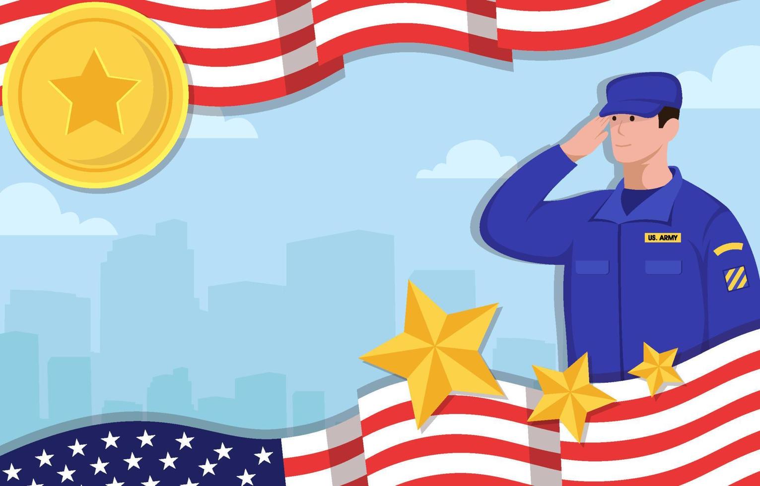 American Memorial Day Background vector