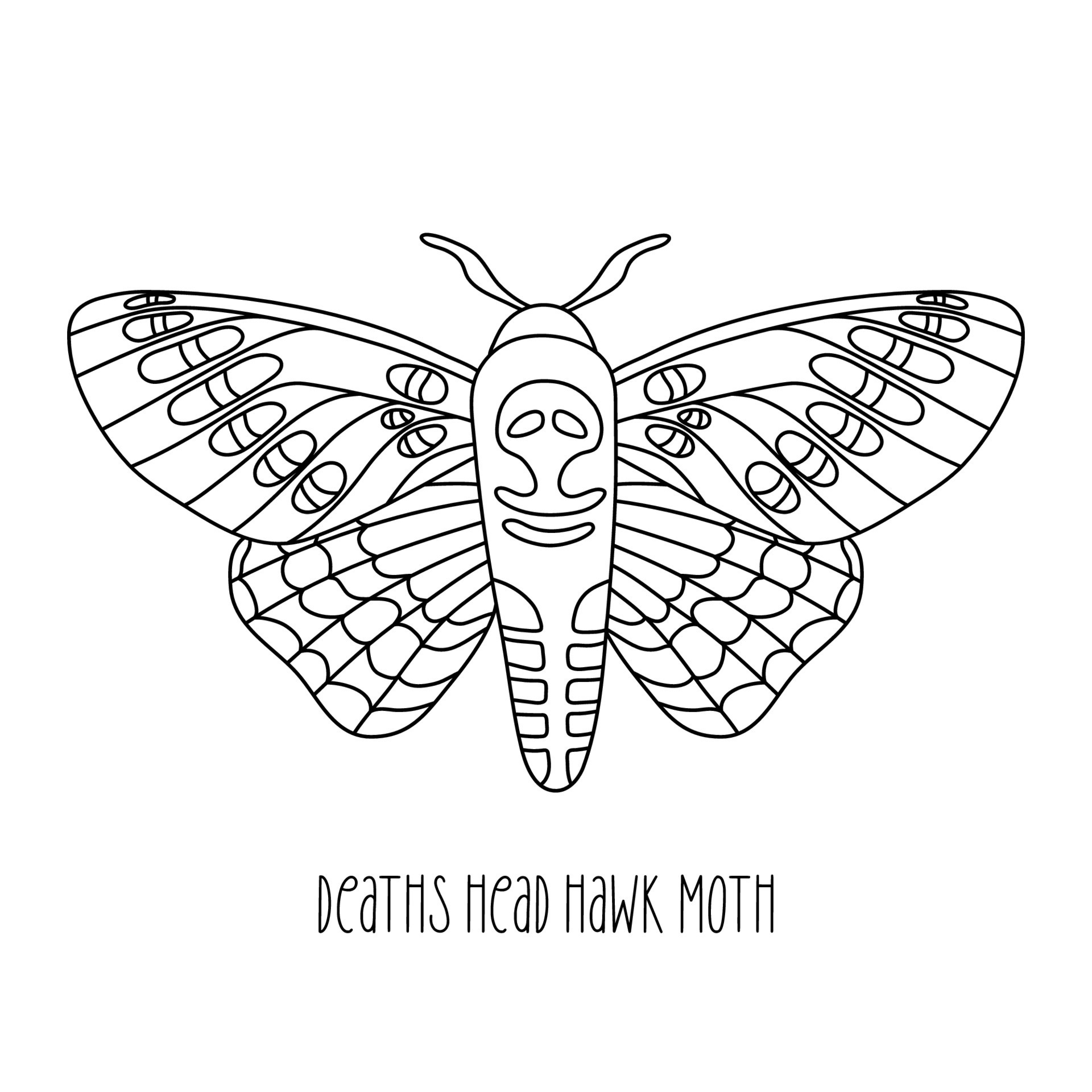 Geomatic Moth Tattoo Stencil Graphic by tattooworker  Creative Fabrica
