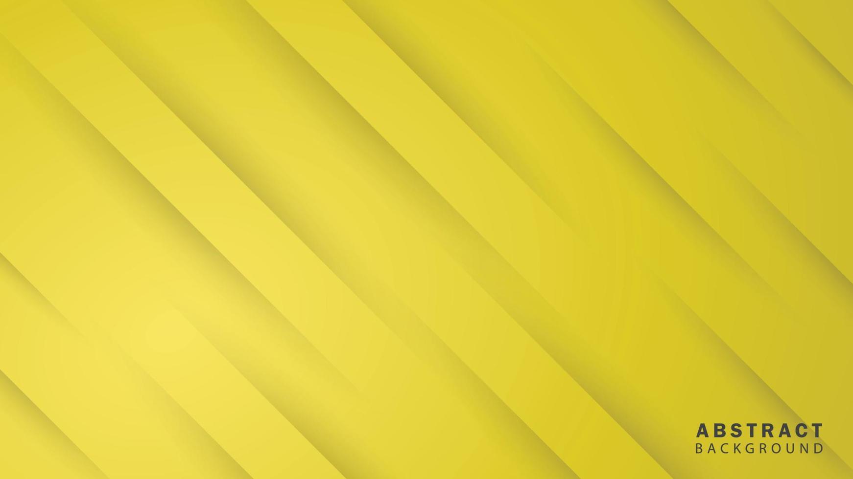 Abstract geometric line shapes on yellow background vector