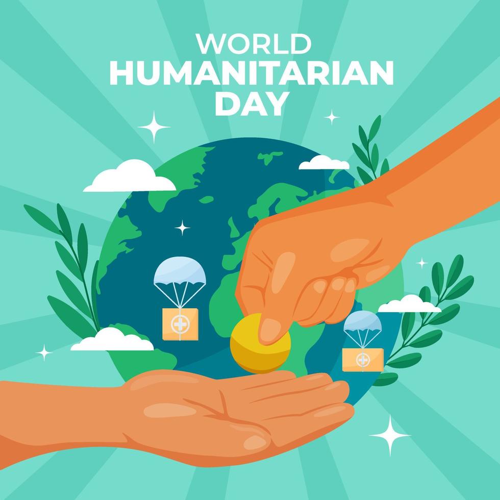 World Humanitarian Day Concept vector
