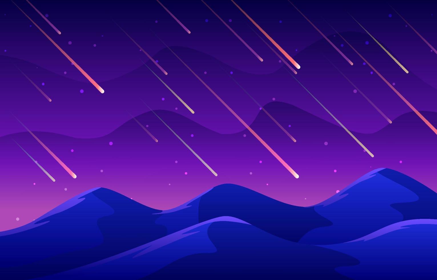 fondo de lluvia de meteoritos vector