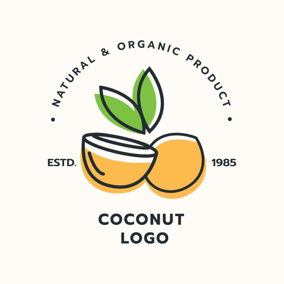 diseño de vector de logotipo de árbol de coco