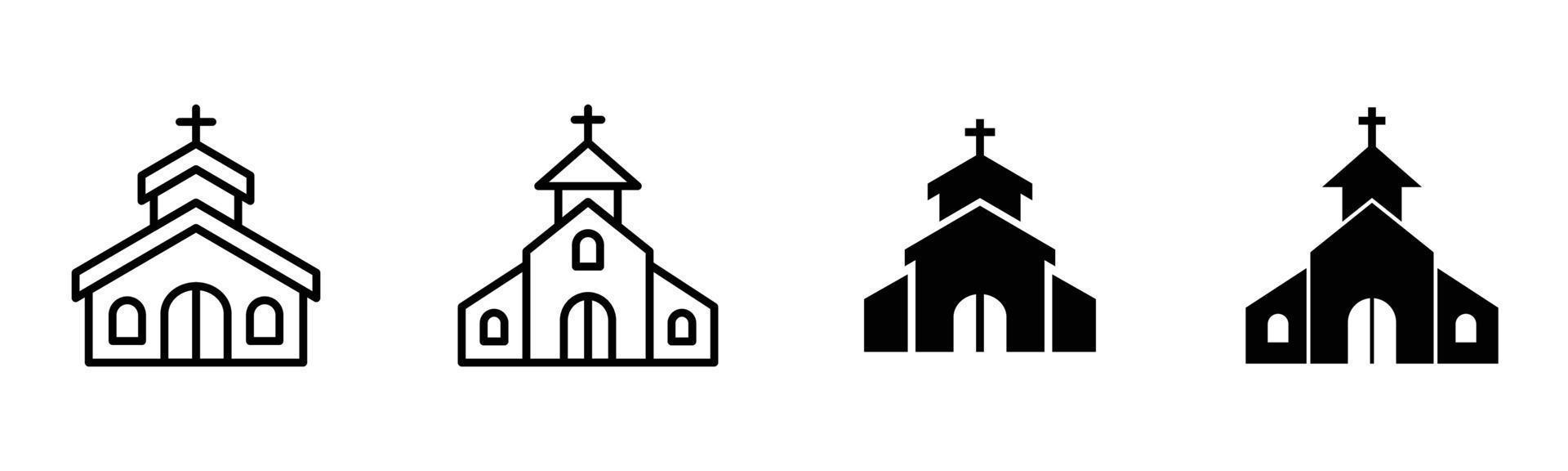 elemento de diseño de icono de iglesia adecuado para sitio web, diseño de impresión o aplicación vector