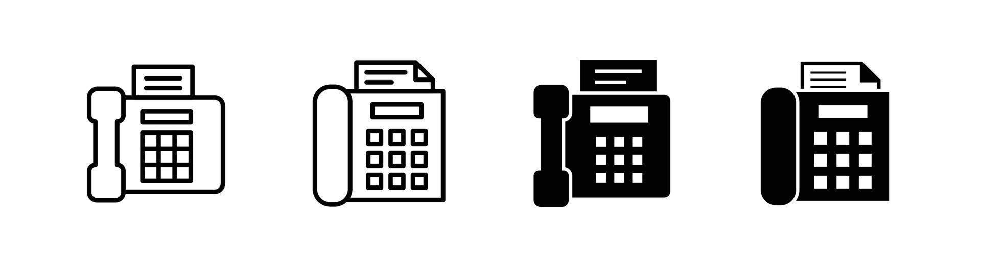 elemento de diseño de icono de máquina de fax adecuado para sitio web, diseño de impresión o aplicación vector